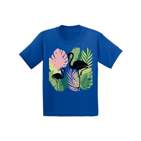 Awkward Styles Black Flamingos Youth Shirt Cute Summer Shirt for Kids Pink Flamingo T Shirt for Boys Pink Flamingo Shirts for Girls Nifty Flamingo T-Shirt for Children Summer Gifts for Little One