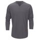 thumbnail image 2 of Camiseta holgada de manga larga con cuello en V y rayas para hombre, fresca para el verano - Poliéster, duradera, para uso diario, fácil de combinar con pantalones - Tallas S-XXXL, 2 of 8