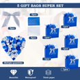 thumbnail image 3 of 5 Senses Gift Bags for Him Her Five Senses Sight Smell Touch Taste Sound Gift Bags with Ribbon Handles Tissue Paper Petals for Birthday Anniversary,Wedding,Valentine's Day(Blue,Sliver), 3 of 7