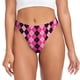 thumbnail image 1 of Fotbe pink and black argyle Tanga Sin Costuras para Mujer con Estampado – Panties Invisibles, Transpirables y Cómodos para Uso Diario-X-Large, 1 of 6