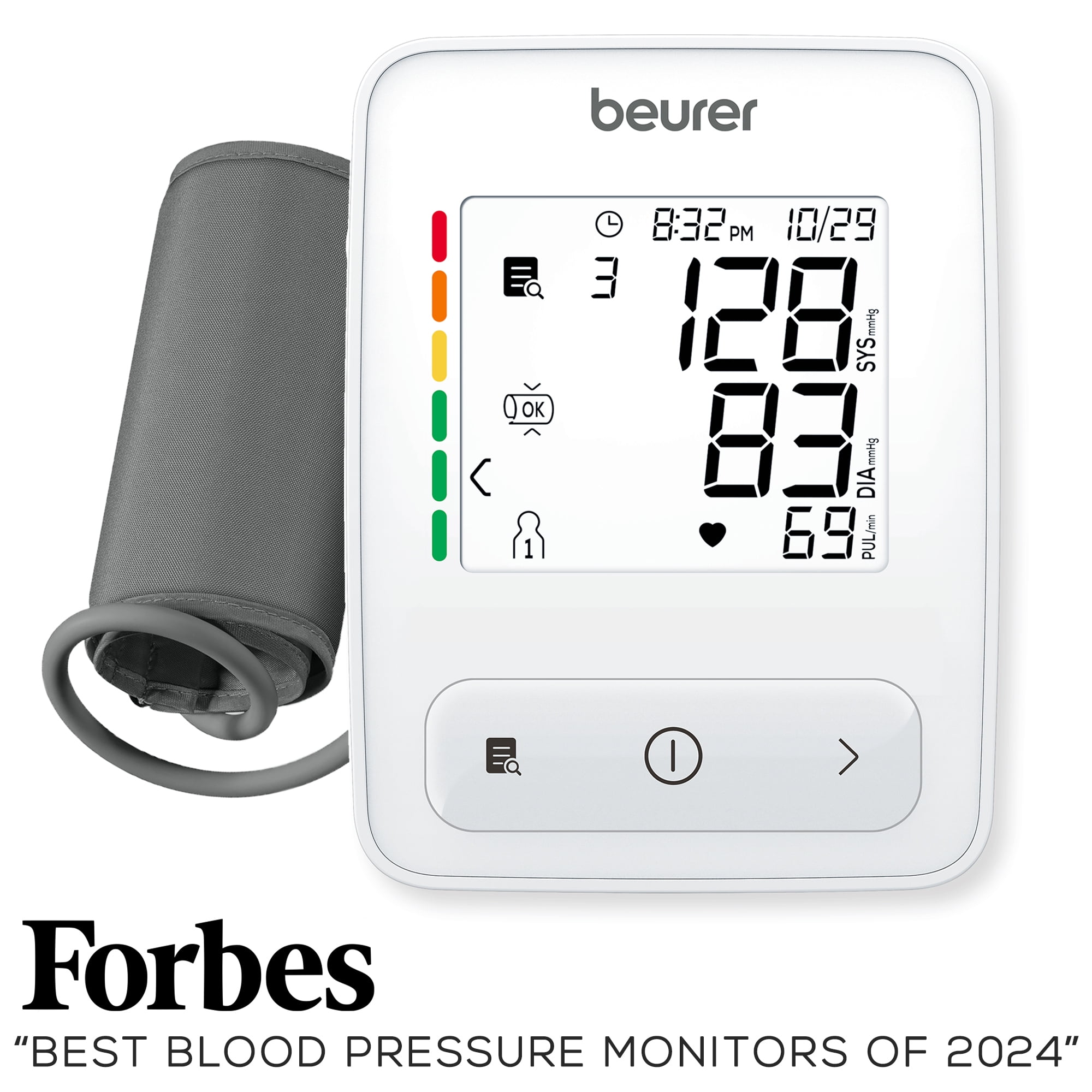 Beurer Auto 400 Blood Pressure Monitor, FSA & HSA Eligible, Wide-Range Upper Arm Cuff, Stores 60 Readings