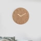 thumbnail image 5 of Reloj colgante redondo de 12 pulgadas, minimalista, silencioso, con números de madera 3D. Marrón, 5 of 8