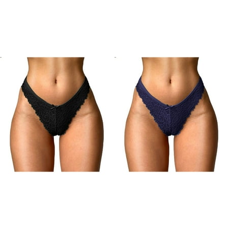 2-Pack Women Floral Lace Mesh Panties Low Rise Hollow Out Transparent Plus Size Underwear Panties for Women Thong plus Size Lane Underwear Womens No Show Panties Boy Shorts Sheer Panties Lingerie