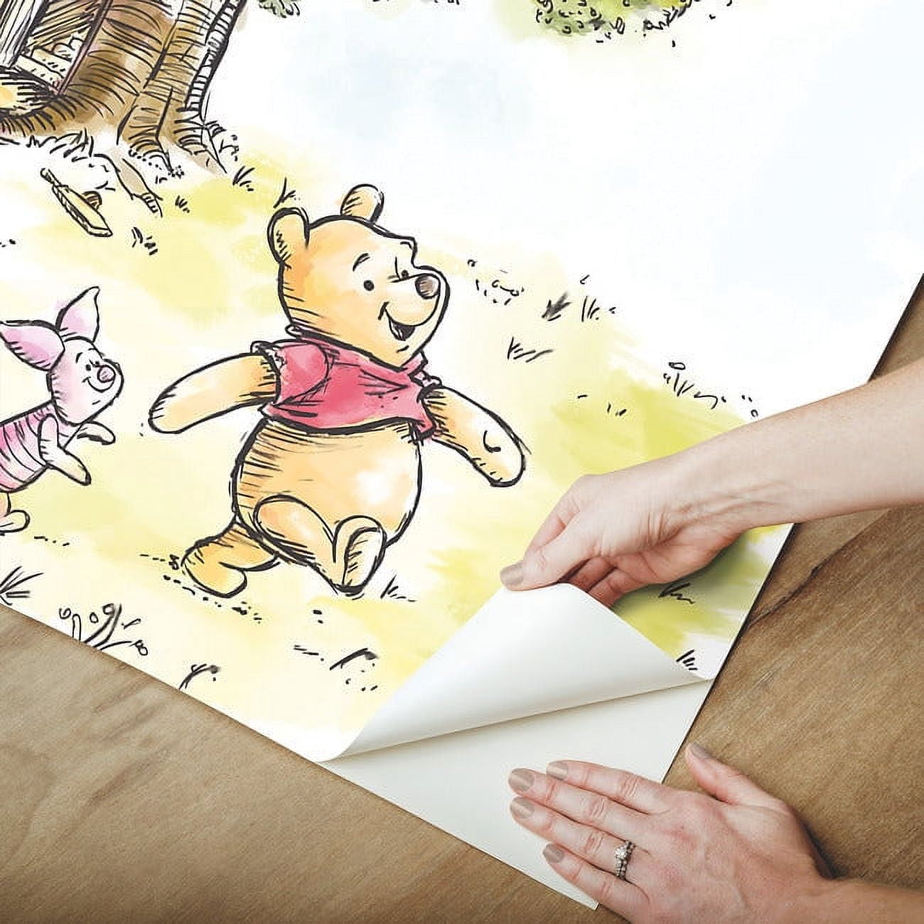 Disney's Winnie The Pooh Watercolor Peel & Stick Wallpaper Mural