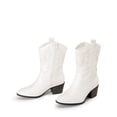 thumbnail image 2 of DREAM PAIRS Cowboy Boots for Women, Mid Calf Cowgirl Boots with Embroidery Round Toe Western Chunky Low Heel Shoes, 2 of 7