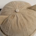 thumbnail image 5 of Hsqqdc 1pc Khaki Cotton Rolled Cuff Docker Cap Unisex Brimless Cat Ear Harbour Hat for Casual Outings, 5 of 7