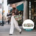thumbnail image 7 of FORMRS Tote Bag for Women Quilted Large Capacity Travel Work Carry On Shoulder Handbag, Green Abstract Geometric, 7 of 7
