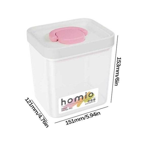 yelldesk Plastic Food Storage Jars, Plastic Storage Containers Clear Plastic Food Canister with Lid Airtight For Serving Tea, Coffee, Flour, Sugar, Candy, Cookie, Spice and More