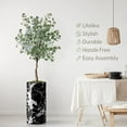 thumbnail image 3 of Artificial Tree in Modern Marble Effect Planter, Fake Eucalyptus Silk Tree for Indoor and Outdoor Home Decoration - 66" Overall Tall (Plant Pot Plus Tree), 3 of 5