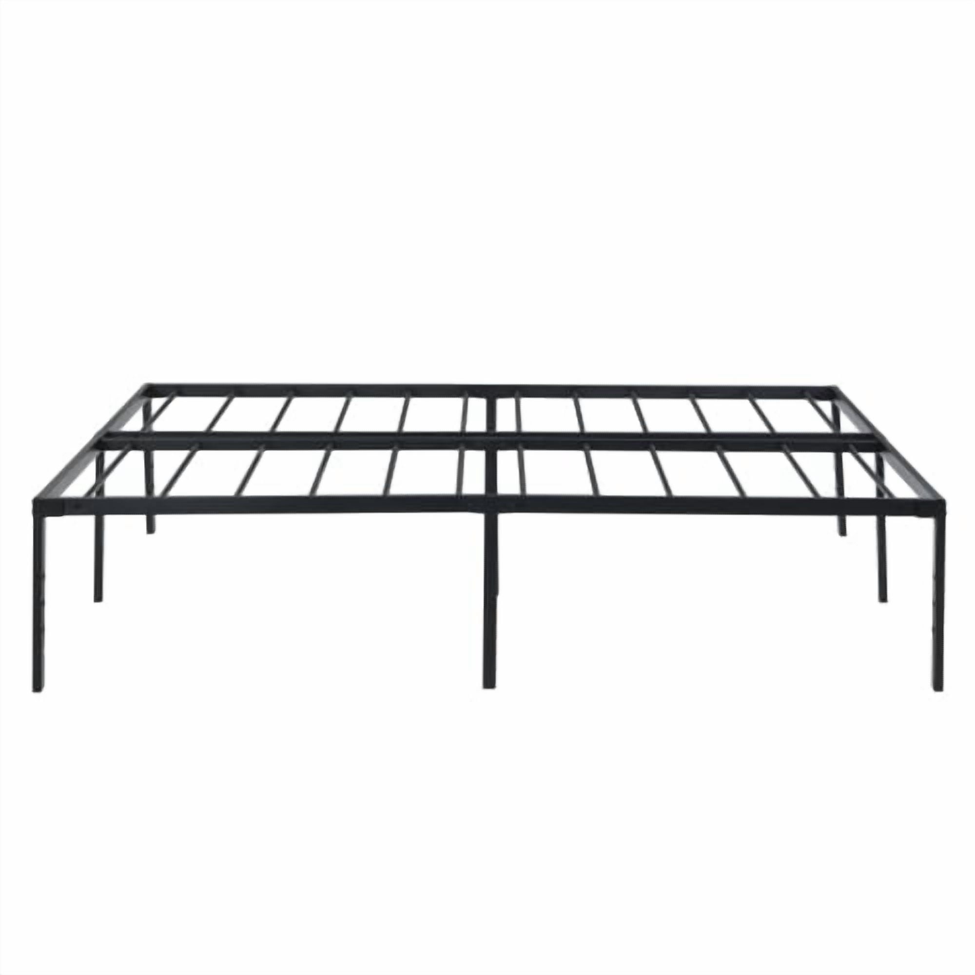 Homy Casa California Modern Metal Bed Frame Queen Size Black - Heavy Duty, Noise-Free, Easy Assembly