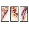 thumbnail image 2 of Designart "Redend Point Canyon - A River's Tale I" Abstract Liquid Ink Framed Wall Art Set Of 3 - Red Modern Frame Canvas Set For Living Room Decor, 2 of 6