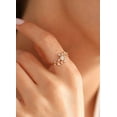 thumbnail image 3 of Jewelerix 10K Gold Vermeil Diamond Ring Moissanite Brilliant Center Stone and Sparkling Accents, Engagement or Wedding Gift for Her, 3 of 6