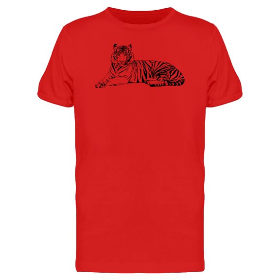 Lovely Amazing Tiger Sketch Tee Men's -Image by Shutterstock