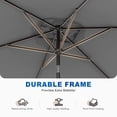 thumbnail image 4 of CHYVARY 10 x 6.5ft Patio Umbrella Round Market Outside Table Umbrella for Deck, Poolside and Patio, Grey, 4 of 8
