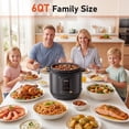 thumbnail image 4 of EDX 6 Quart Electric Pressure Cooker with Multi-Function Features and Stainless Steel Pot, Black, 4 of 17