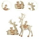 thumbnail image 4 of 2 figuritas de ciervos, esculturas de prosperidad, decoración Feng Shui, alce, estatuas de animales modernas, adornos de escritorio para estantería de sala de estar, 4 of 8