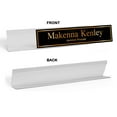 thumbnail image 2 of Printtoo Personalized Desk Name Plate Pretty Gradiant Gold Custom Acrylic Office Desk Name Plate Accessory 2x8 Inches, 2 of 5
