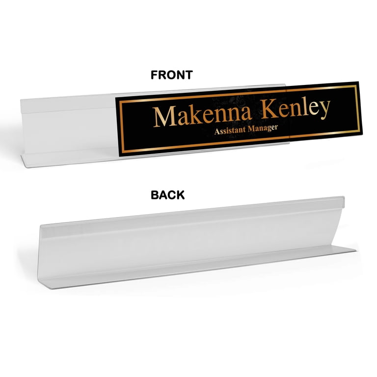 Gowellly Custom Acrylic Desk Name Plate – Personalized Office Sign With Engraving