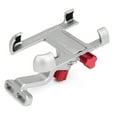 thumbnail image 1 of PROMEND 360° Rotatable Aluminum Alloy Bike Phone Mount for 2.2"-3.7" Devices, Adjustable Width 55-95mm, Stem Handlebar Installation, Durable Rubber Pad Design, Silver Finish, 1 of 6