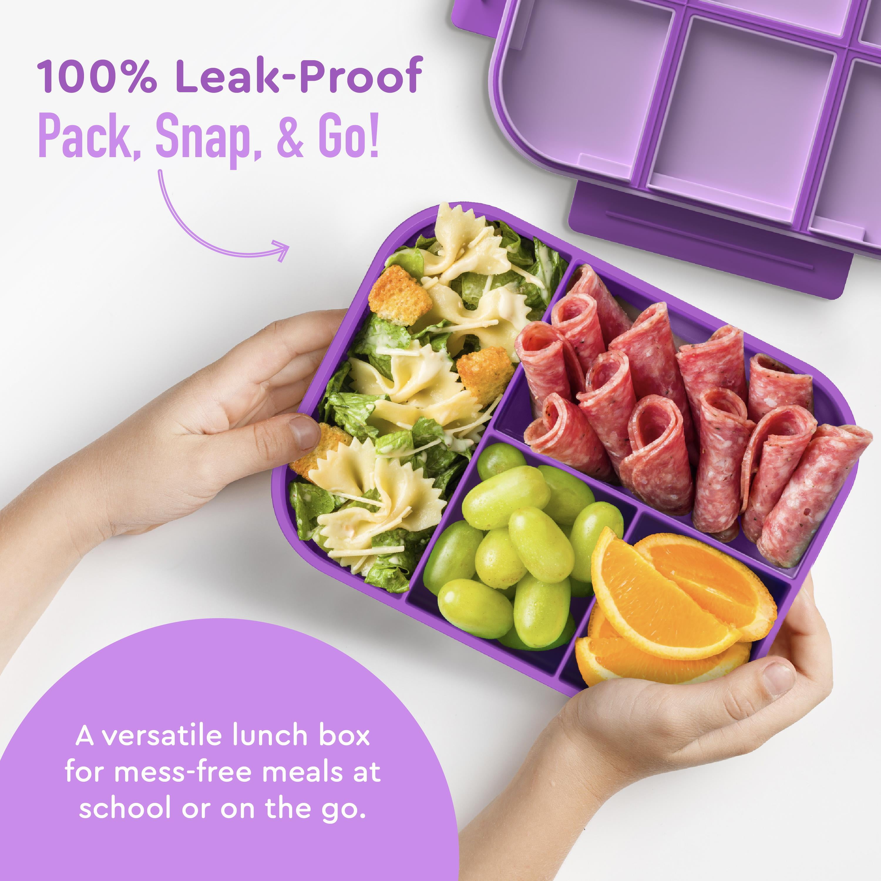 Bentgo Kids Snap & Go Leak-Proof Lunch Box - Purple