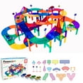 thumbnail image 4 of Open Box Picasso Tiles 150 pc Magnetic Kids Toy Kit Race Track Set w/ 4 Cars, 4 of 6