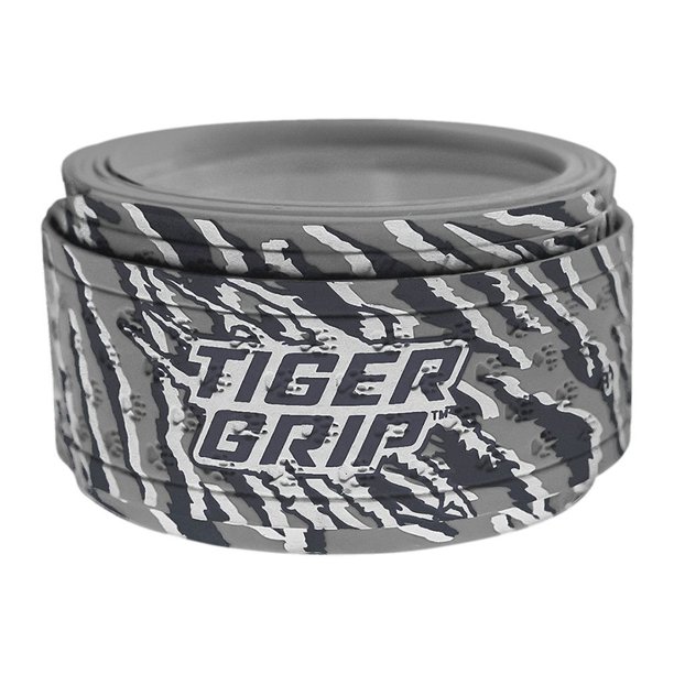 Tiger Grip Bat Wrap/Bat Tape for Baseball and Softball 0.5mm Gray Shadow (2 tone gray,White