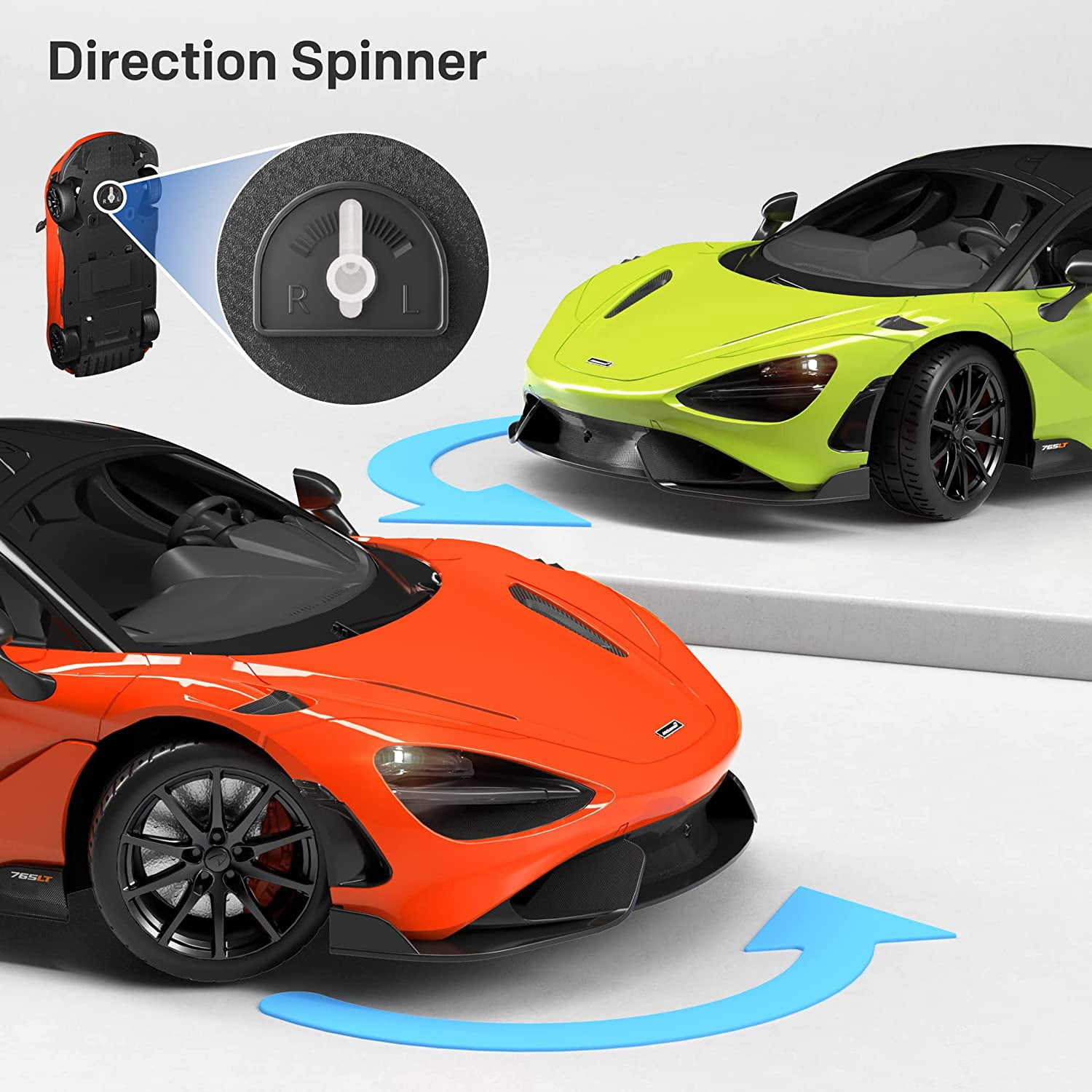 Miebely Remote Control Car,1/12 McLaren 765LT RC Car,Liscensed by McLaren,12km/h Fast Model Car Headlight for Adults Kids Gift(Orange)