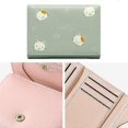 thumbnail image 3 of Cute Cartoon Cat Student PU Wallet, Fashionable Trifold Card Ladies Wallet Green, 3 of 5