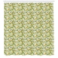 thumbnail image 3 of Banana Shower Curtain, Digital Illustration of Tropical Fruit with Leaves Exotic, Fabric Bathroom Set with Hooks, 69W X 70L Inches, Pale Green Pale Yellow Green White, by Ambesonne, 3 of 3