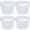 G*4, variant on 120ml 4Pcs Small Food Containers with Lids Salad Dressing Container Reuseable Snack Container Plastic Jar Freezer Storage Jars, Leakproof/Microwave/Dishwasher Safe (Pink Cap)