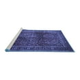 thumbnail image 2 of Ahgly Company Machine Washable Indoor Rectangle Medallion Blue Traditional Area Rugs, 5' x 8', 2 of 4