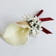 thumbnail image 5 of Ramillete de novia, broche floral para ceremonia de graduación, prendedores de novia, novio, padrinos Crema + Vino Tinto, 5 of 6