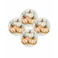 thumbnail image 7 of 15 Inch Round Placemats Set of 4, Fall Non Slip Heat Insulation PP Table Mats, Orange Pumpkins Thanksgiving Eucalyptus Leaf Washable Place Mats for Kitchen Dining Party Table Decor, 7 of 7