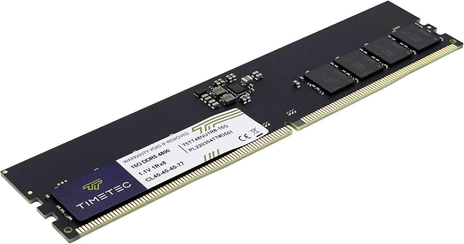 Timetec 32GB Kit (2x16GB) DDR5 4800MHz PC5-38400 Desktop RAM Memory, 288-Pin UDIMM, Unbuffered Non-ECC, 1.1V