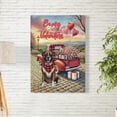 thumbnail image 2 of Be My Valentine's Boxer Truck Full of Love Flower Balloon Vertical Matte Canvas Poster Boxers Dog Lover Gifts Idea Wall Art Home Decor - 02029, 2 of 5