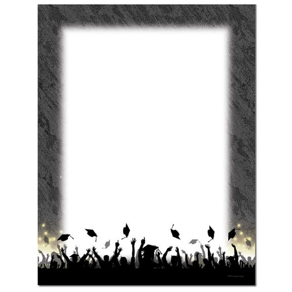 Grad Hat Toss Letterhead Laser & Inkjet Printer Paper, 100 Sheets per Pack