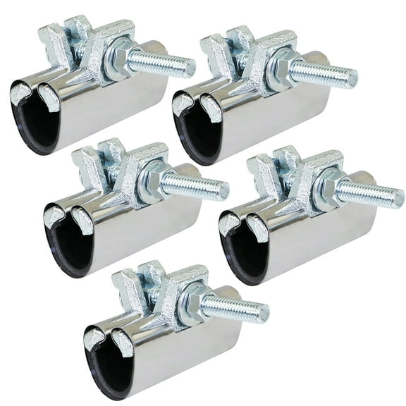 Highcraft Pipe Repair Clamp 3/4" One Bolt, 3" Long Stainless Steel (5 Pack)