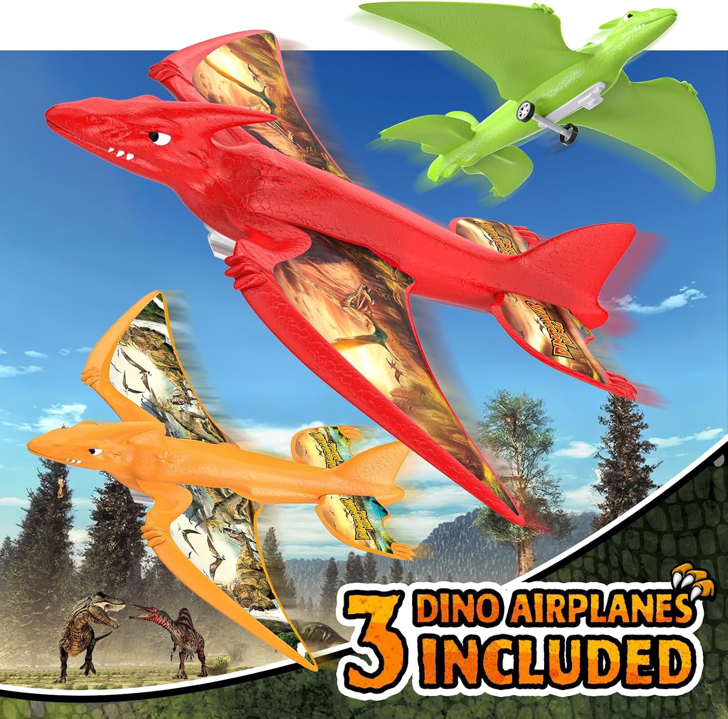 1 Pack Airplane Launcher Toy, 12.6" Foam Glider Led Plane, 2 Flight Mode Catapult Plane for Kids Outdoor Sport Flying Toys Gifts for 4 5 6 7 8 9 10 12 Year Old Boys Girls