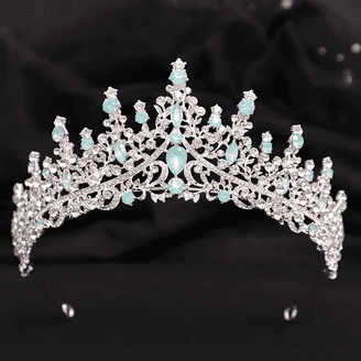 【Tiara】 Wicked Silk Prom, Quinceanera Jeweled Crown Tiara Headband