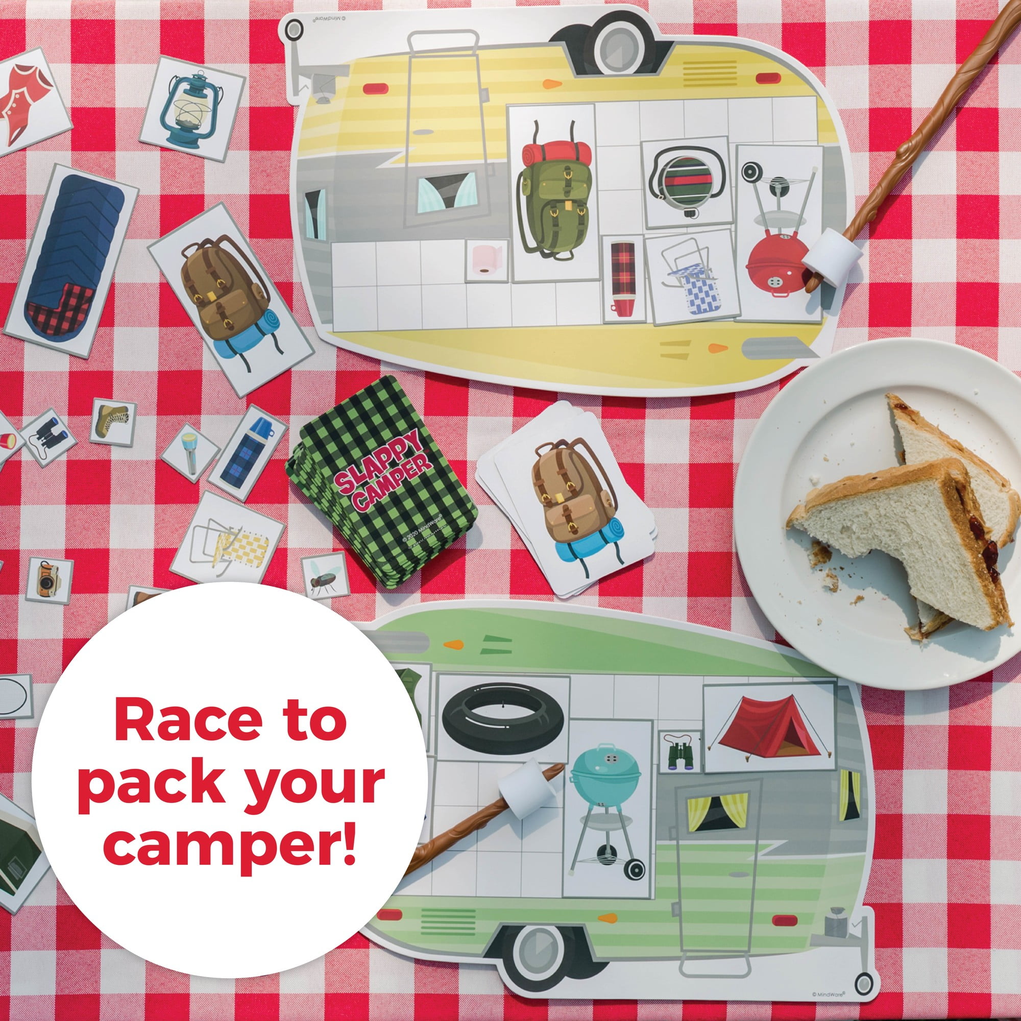 MindWare Slappy Camper Game for Quick Thinking, Reflexes, and Storytelling, 2-4 Players