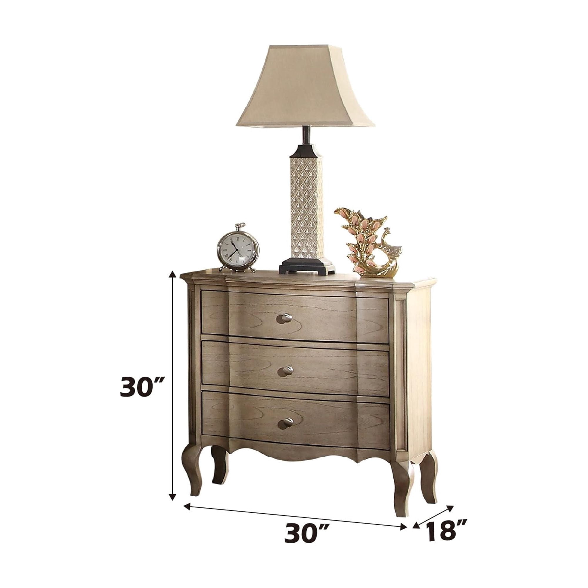 ACME Chelmsford Nightstand in Antique Taupe