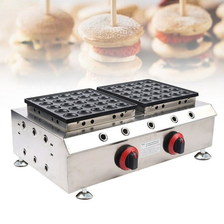 

DENEST 50 Holes Mini Dutch Pancake Baker Commercial Waffle Maker Machine Nonstick LPG