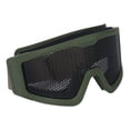 thumbnail image 2 of Gafas de seguridad transpirables, resistentes a golpes, con diseño de malla de hierro, a prueba de viento y arena, para aficionados a los juegos militares de CS al aire libre, color verde., 2 of 14