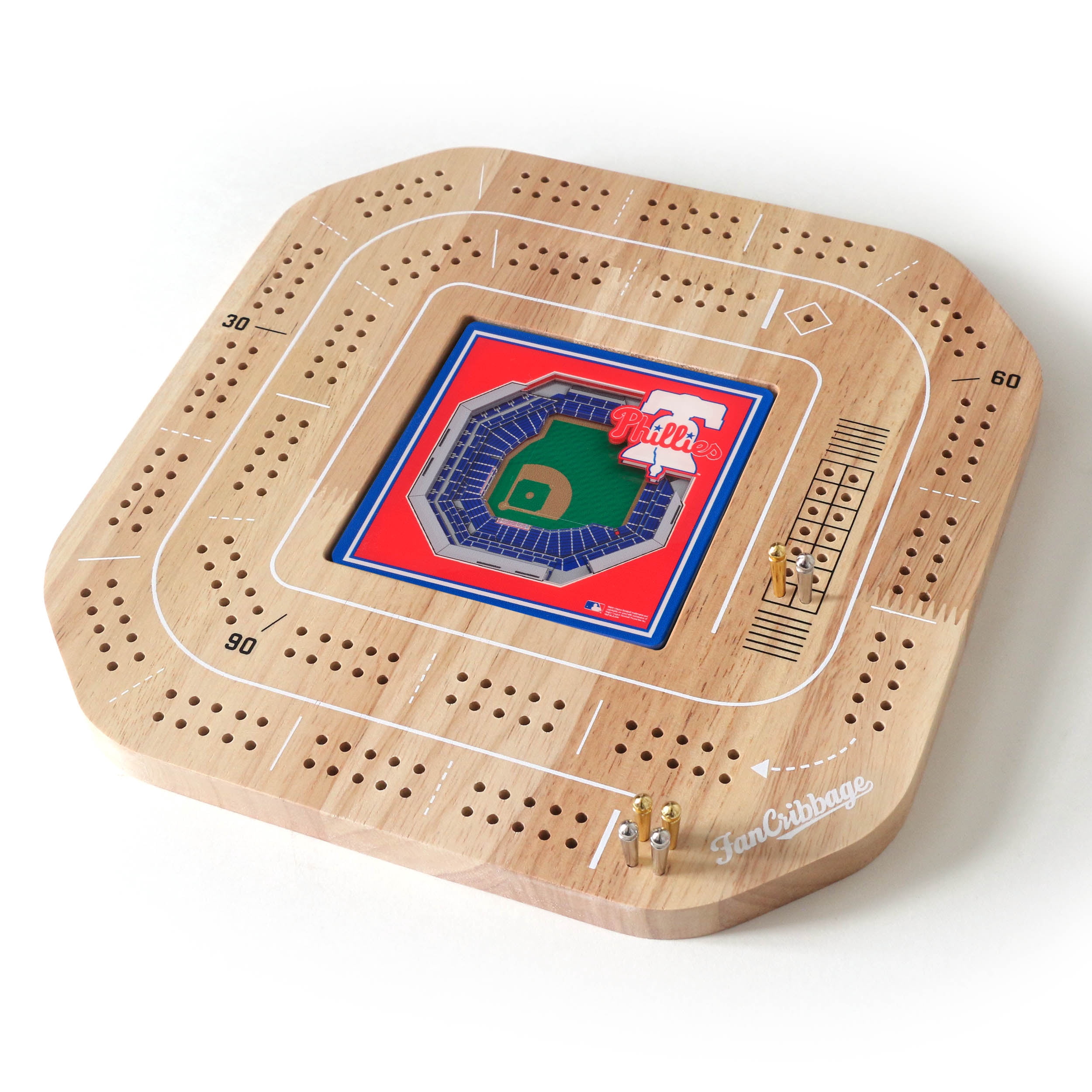 YouTheFan MLB Philadelphia Phillies Stadiumview Cribbage