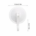 thumbnail image 3 of Wall Mounted Suction Hooks Plastic Utility Hanger Stand No Drill Space Saving Storage Organizer for Home Kitchen Bathroom Accessories 1 Pack 2.1x1.1in White, 3 of 5