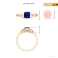 thumbnail image 6 of ANGARA Natural Vintage Style Cushion Sapphire Solitaire Ring in 14K Yellow Gold for Women (Size-5mm) | September Birthstone, Birthday, Anniversary, Jewelry Gift for Women | Natural Blue Sapphire Ring, 6 of 10
