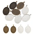 thumbnail image 1 of Uxcell 10 Pcs Bandejas de Colgante para Joyas, 30 x 40mm, Ajustes de Aleación de Zinc, Base Plana para Collar y Pulsera, 1 of 6