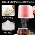 thumbnail image 3 of Flour Sifter Sieve, Plastic Baking Strainer with Handle, 10cm Cup Diameter for Icing Sugar Powder Filtering, Efficient Sifting & Easy Squeezing Action, Ideal for Home Bakers and Professional, 3 of 8
