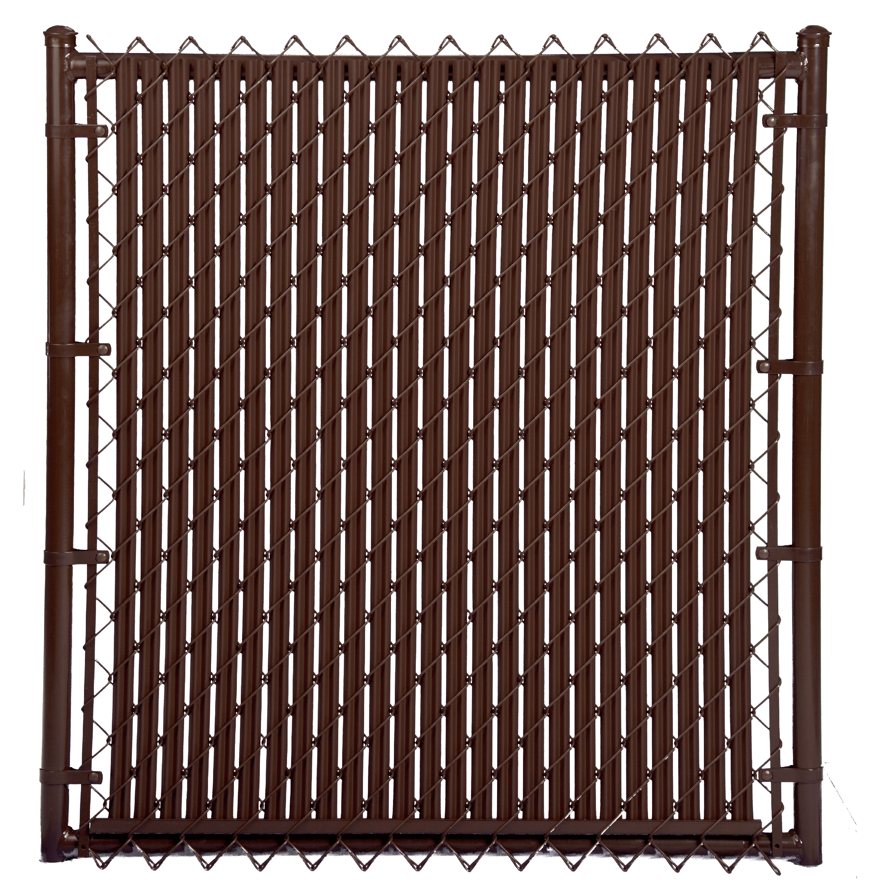 Brown 3ft Ridged Slat for Chain Link Fence