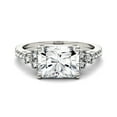 thumbnail image 4 of Charles & Colvard 14K White Gold Moissanite 9x7mm Radiant Moissanite Engagement Ring-Size 7 2.90cttw DEW, 4 of 8